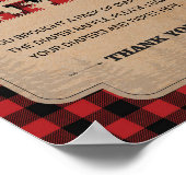 Lumberjack Kariert Baby Dusche Windeln Raffelzeich Poster (Ecke)