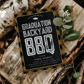 Lumberjack Kariert Backyard GRILLEN Graduation Par Einladung