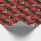 Lumberjack kariert mit Riesenbuckkopf Geschenkpapier (Ecke)
