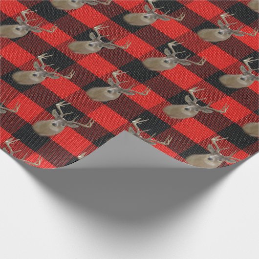 Lumberjack kariert mit Riesenbuckkopf Geschenkpapier (Ecke)