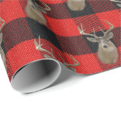 Lumberjack kariert mit Riesenbuckkopf Geschenkpapier (Rolleneckpunkt)