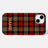 Lumberjack Kariert Pattern Individuelle Name Case- Case-Mate iPhone Hülle (Rückseite (Horizontal))