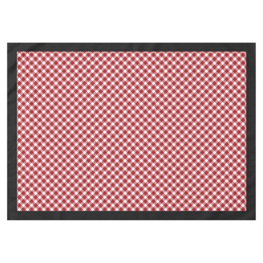 Lumberjack Kariert Tablecloth Red Black Rustic Fee Tischdecke (Vorderseite (Horizontal))