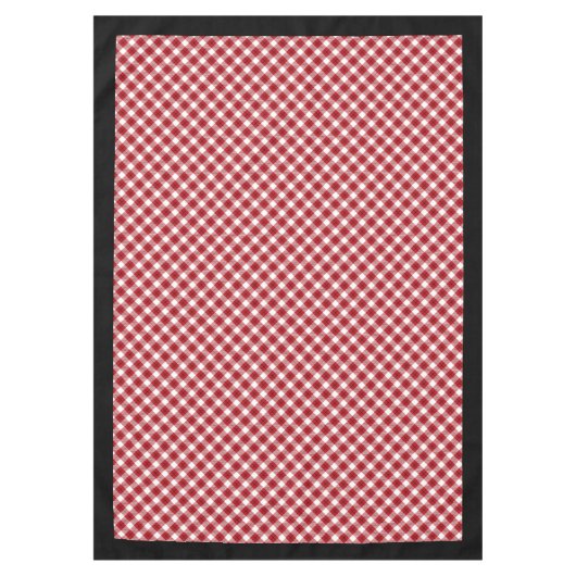 Lumberjack Kariert Tablecloth Red Black Rustic Fee Tischdecke (Vorderseite)