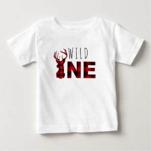 Lumberjack Kariert Wild One   Erster Geburtstag Baby T-shirt