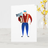 Lumberjack Karte (Gelbe Blume)