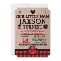 Lumberjack Kindergeburtstag, karierter rustikaler