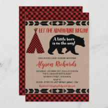 Lumberjack Kleiner Bär rustikale Kinderdusche