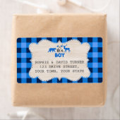 Lumberjack Little Hunter Blue Kariert Baby Dusche (Insitu)