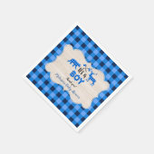 Lumberjack Little Hunter Blue Kariert Baby Dusche Serviette (Ecke)