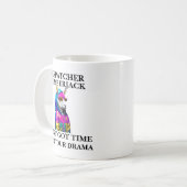 Lumberjack Llama Aint Got Zeit für dein Drama Kaffeetasse (Vorderseite Links)