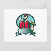 Lumberjack Logger Forester Woodcut Postkarte (Vorderseite)