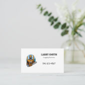 Lumberjack Logging Services Business Cards Visitenkarte (Stehend Vorderseite)