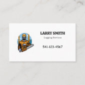 Lumberjack Logging Services Business Cards Visitenkarte (Vorderseite)