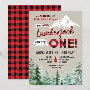 Lumberjack macht eine Einladung zum Geburtstag