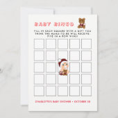 Lumberjack Niedlich Baby Dusche Baby Bingo Karten (Vorderseite)