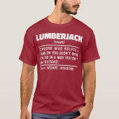 Lumberjack Noun Humore Woodsman Cooler Vater T-Shirt (Vorderseite)