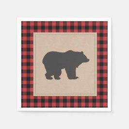 Lumberjack Paper Napkin Red Black Kariert kariert Serviette