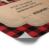 Lumberjack Party Deco Mimosa Bar Sign Poster (Ecke)