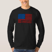 Lumberjack Patriotic American Flag 4th of July USA T-Shirt (Vorderseite)