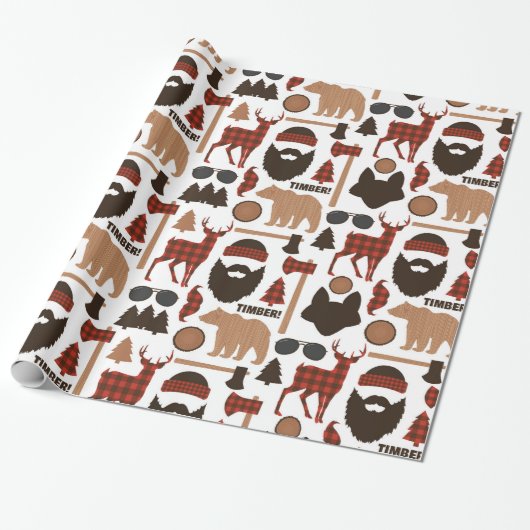 Lumberjack Pattern Geschenkpapier (Ungerollt)