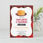 Lumberjack-Pfannkuchen Einladung (Stehend Vorderseite)