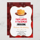 Lumberjack-Pfannkuchen Einladung (Vorne/Hinten)