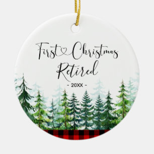 Lumberjack Pine Tree Remüde Erstes Weihnachtsfest Keramik Ornament