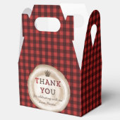 Lumberjack Red Black Buffalo Karierter Baumstumpf Geschenkschachtel (Geöffnet)