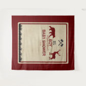 Lumberjack Red Buffalo Babydusche Hintergrund Wandteppich (Vorderseite (Horizontal))