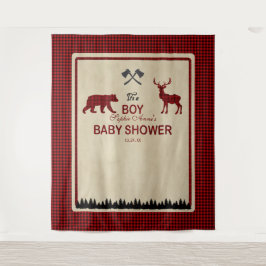 Lumberjack Red Buffalo Babydusche Hintergrund Wandteppich