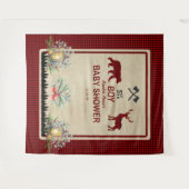 Lumberjack Red Buffalo Babydusche Hintergrund Wandteppich (Vorderseite (Horizontal))