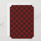 Lumberjack Red Buffalo Barn Wedding Couple Dusche Einladung (Rückseite)