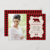 Lumberjack Red Buffalo Foto Book for Baby Begleitkarte (Vorne/Hinten)