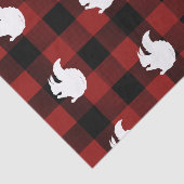 Lumberjack Red Buffalo Kariert Squirrel Pattern Ho Seidenpapier (Ausschnitt)