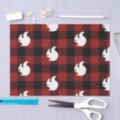 Lumberjack Red Buffalo Kariert Squirrel Pattern Ho Seidenpapier (Handwerk)
