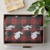 Lumberjack Red Buffalo Kariertes Rabbit Pattern Ho Seidenpapier (Geschenk)