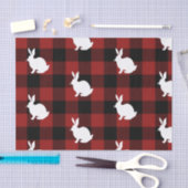 Lumberjack Red Buffalo Kariertes Rabbit Pattern Ho Seidenpapier (Handwerk)