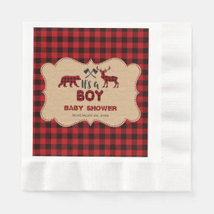 Lumberjack Red Buffalo Little Hunter Baby Dusche Serviette