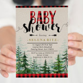 Lumberjack Red Kariert Boy Baby Shower Einladung