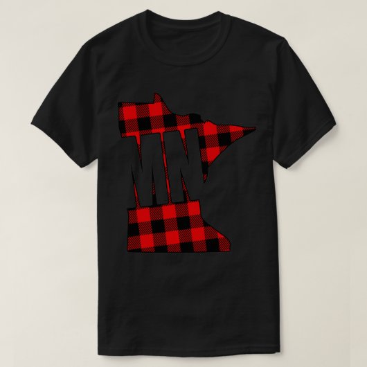 Lumberjack Red Kariert (Buffalo Kariert) Minnesota T-Shirt (Design vorne)