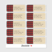 Lumberjack Red Kariert Kraft Guest Address Labels (Blatt)