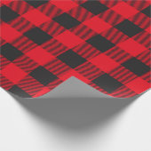 Lumberjack, rot und schwarz kariert geschenkpapier (Ecke)