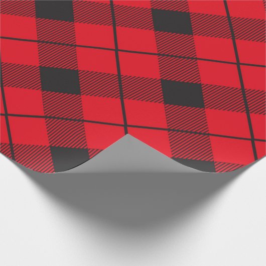 Lumberjack, rot und schwarz kariert geschenkpapier (Ecke)