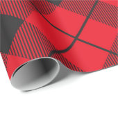 Lumberjack, rot und schwarz kariert geschenkpapier (Rolleneckpunkt)