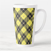 Lumberjack Schwarz Gelb Kariertes Muster Milchtasse (Rechts)