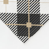 Lumberjack Schwarz-weißes Kariertes Muster Fleecedecke (Ecke)