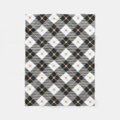 Lumberjack Schwarz-weißes Kariertes Muster Fleecedecke (Vorderseite)