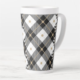 Lumberjack Schwarz-weißes Kariertes Muster Milchtasse