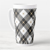 Lumberjack Schwarz-weißes Kariertes Muster Milchtasse (Linke Ecke)